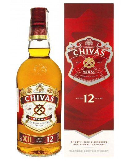 Виски Chivas Regal 12 YO Чивас Ригал 12 лет выдержки, в коробке 1л