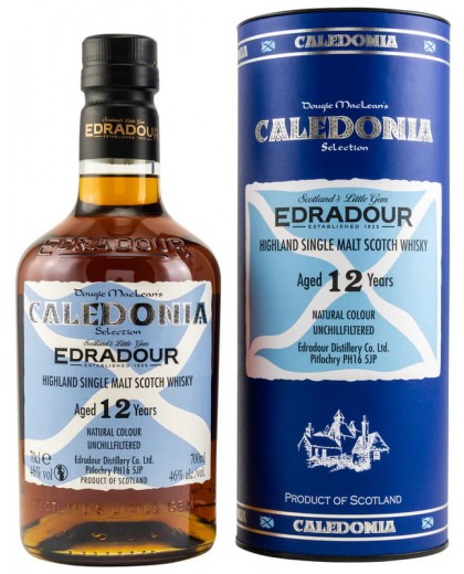 Виски Edradour Caledonia 12 YO Highland Whisky 46% в тубе 0,7л