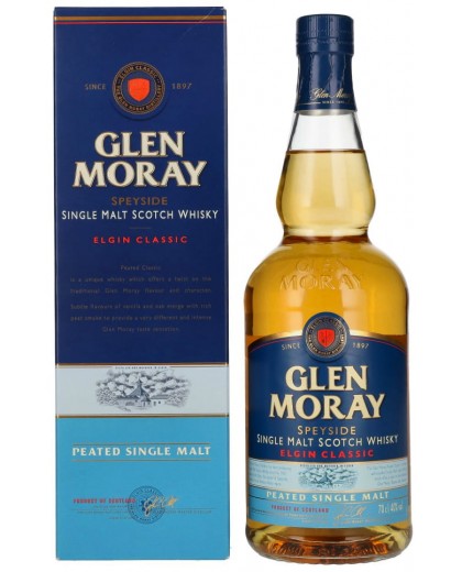 Виски Glen Moray Classic Peated в коробке 0,7л