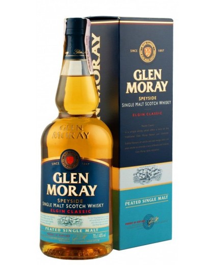 Виски Glen Moray Classic Peated в коробке 0,7л