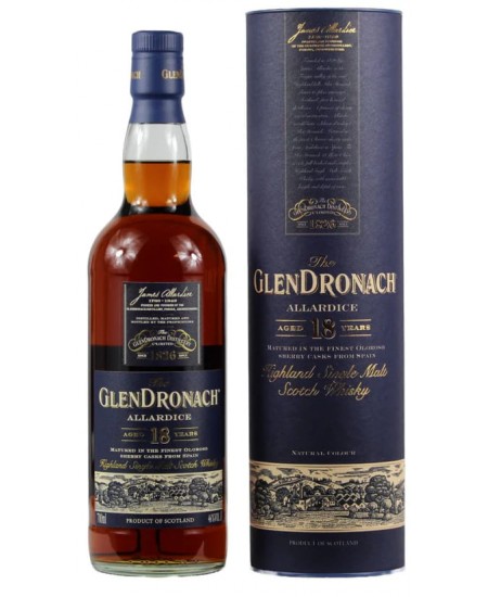 Виски GlenDronach 18 Years 46% в тубусе 0,7л