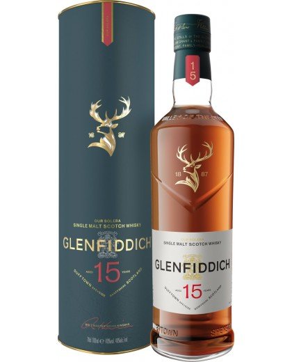 Виски Glenfiddich 15 Years Old Гленфиддич 15 лет в тубе 0,7л