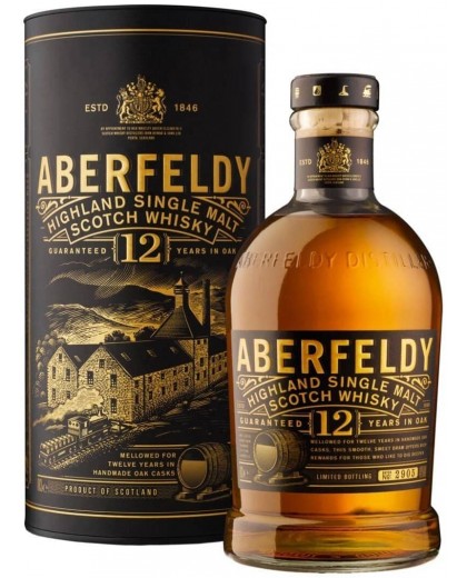 Виски Aberfeldy 12 Years Old в тубусе 0,7л