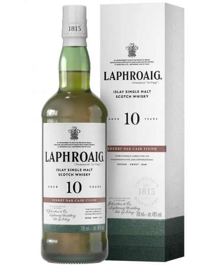 Виски Laphroaig 10 Year Old Sherry Oak Finish в коробке 48% 0,7л