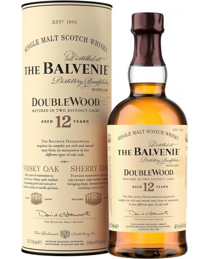 Виски Balvenie 12 Years Old DoubleWood Single Malt Балвени ДаблВуд в тубе 0,7л
