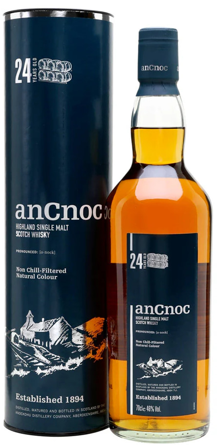 Виски AnCnoc 24 Year Old Single Malt Scotch Whisky 0,7л