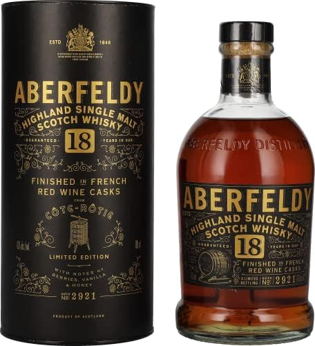 Віскі Aberfeldy 18 Years Old у тубусі 0,7л