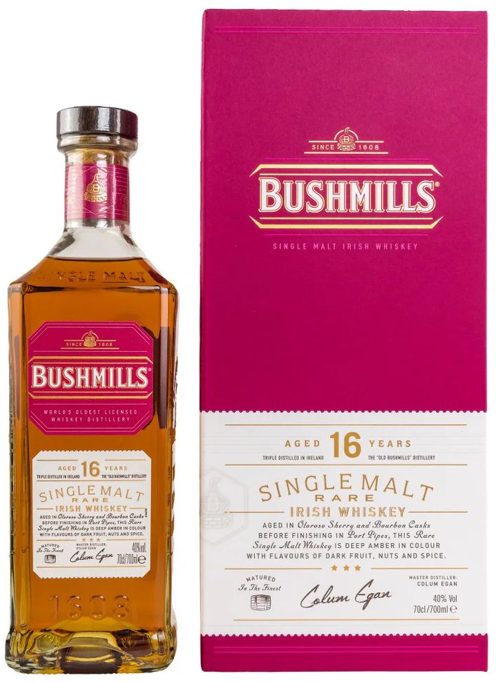 Віскі Bushmills 16 років у коробці 0,7л