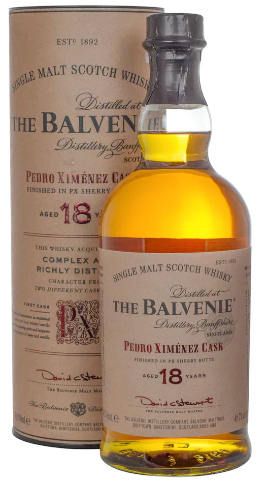 Віскі Balvenie 18 Years Pedro Ximenez Cask у тубі 0,7л