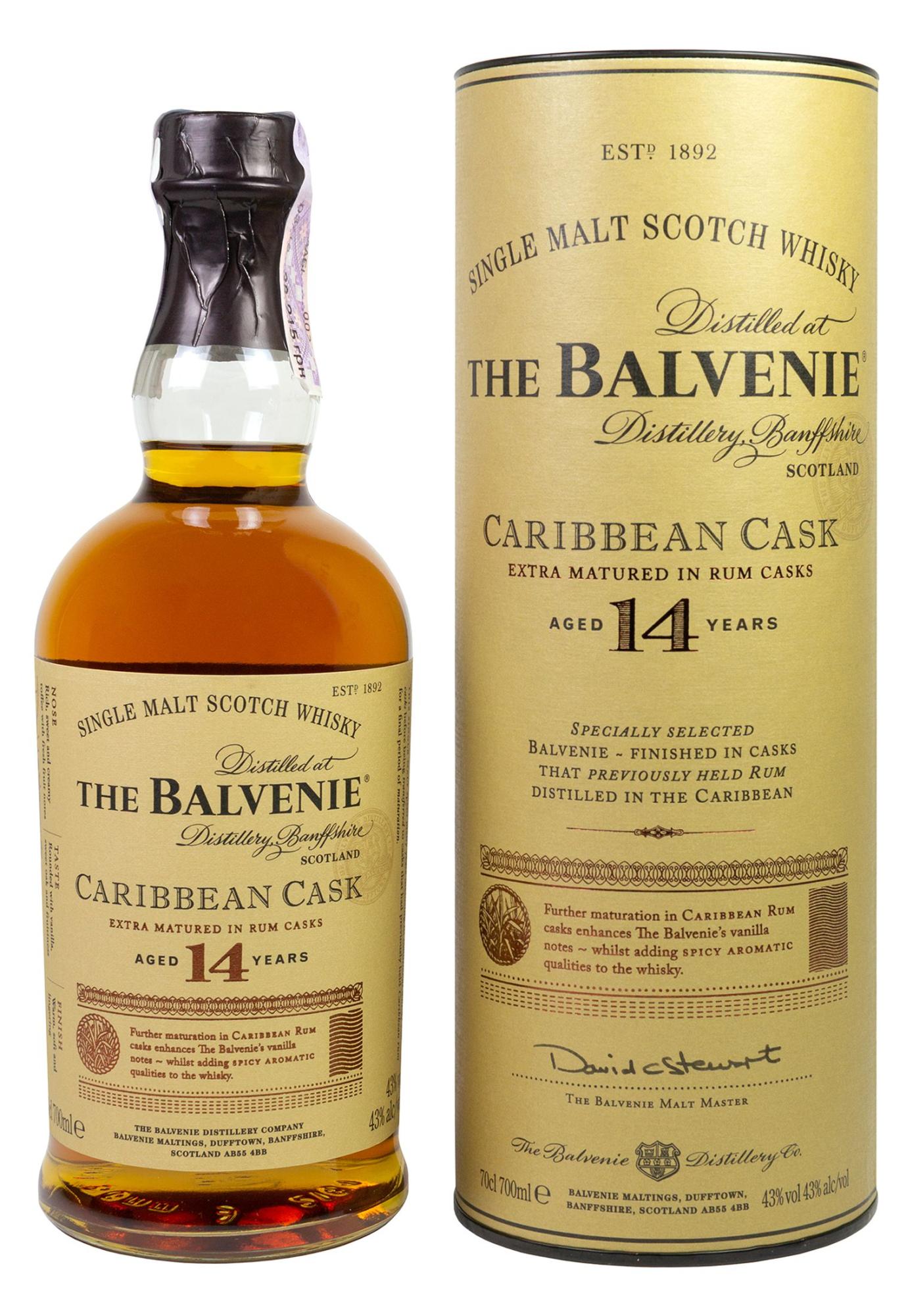 Виски Balvenie 14 Year Old Caribbean Cask Балвени 14  Кариббиан Каск 0,7л