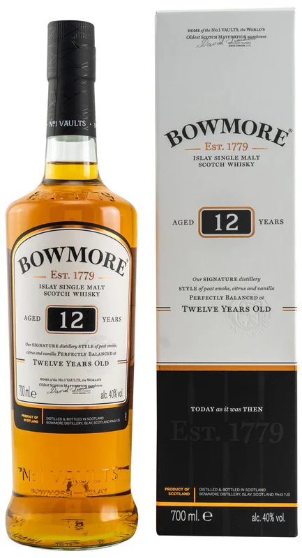 Виски Bowmore12 Years в тубусе 0,7л