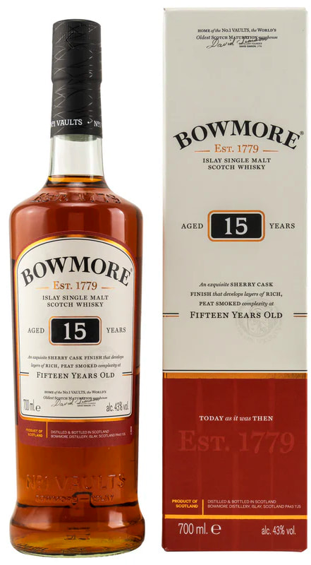 Виски Bowmore Sherry Cask Finish 15 лет в коробке 0,7л