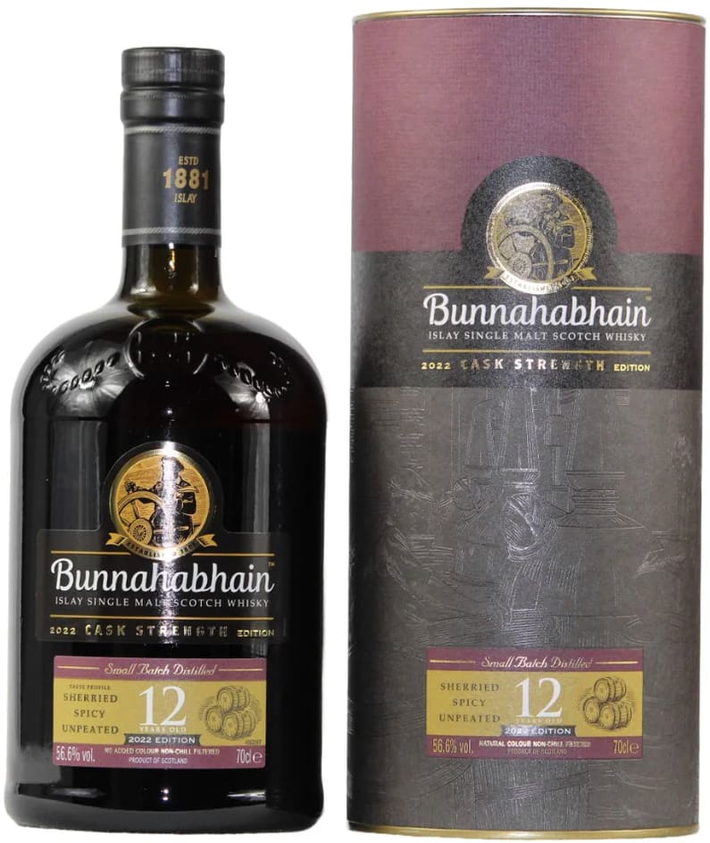 Виски Bunnahabhain 12 YO Cask Strength 2022 56.6% в тубе 0,7л