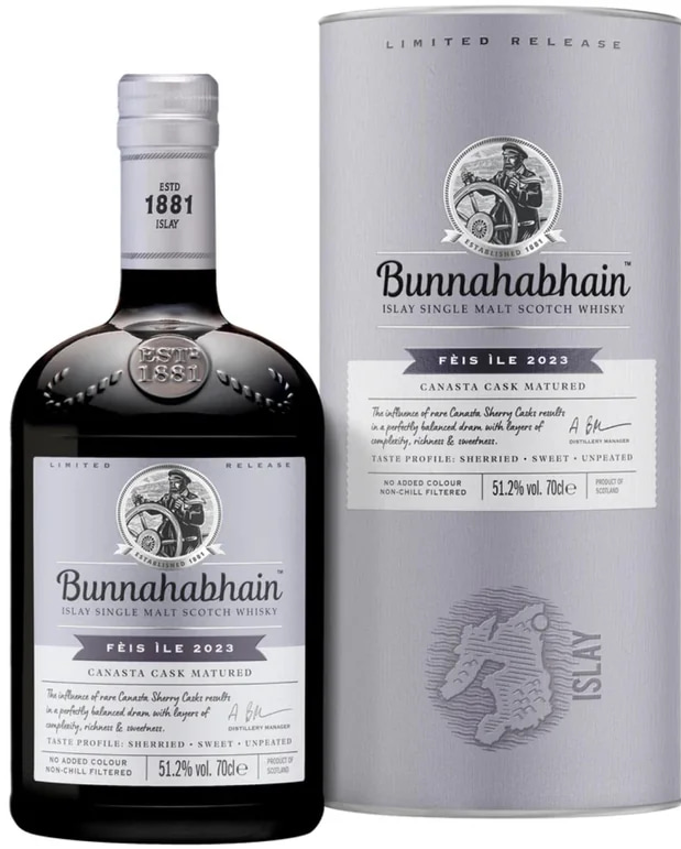 Віскі Bunnahabhain Feis Ile 2023 51.2% у тубі 0,7л