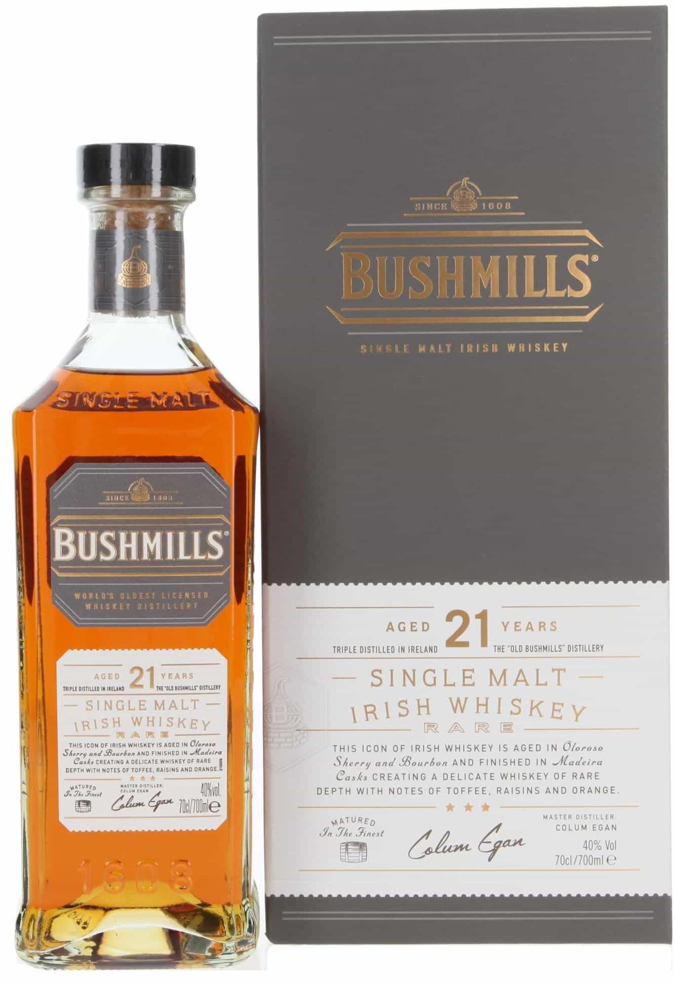 Віскі Bushmills 21 Years у коробці 0,7л