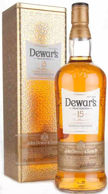 Виски Dewar's Дьюарс 15 лет в метал. коробке 1л