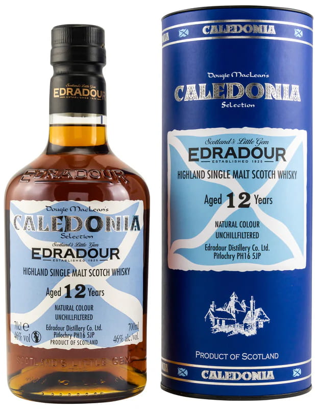 Виски Edradour Caledonia 12 YO Highland Whisky 46% в тубе 0,7л