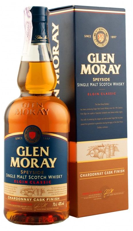 Віскі Glen Moray Chardonnay Cask Finish у коробці 0,7л