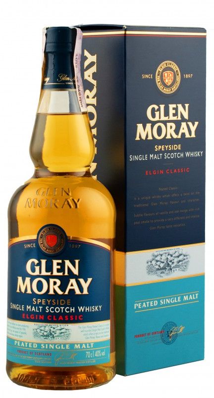 Віскі Glen Moray Classic Peated у коробці 0,7л