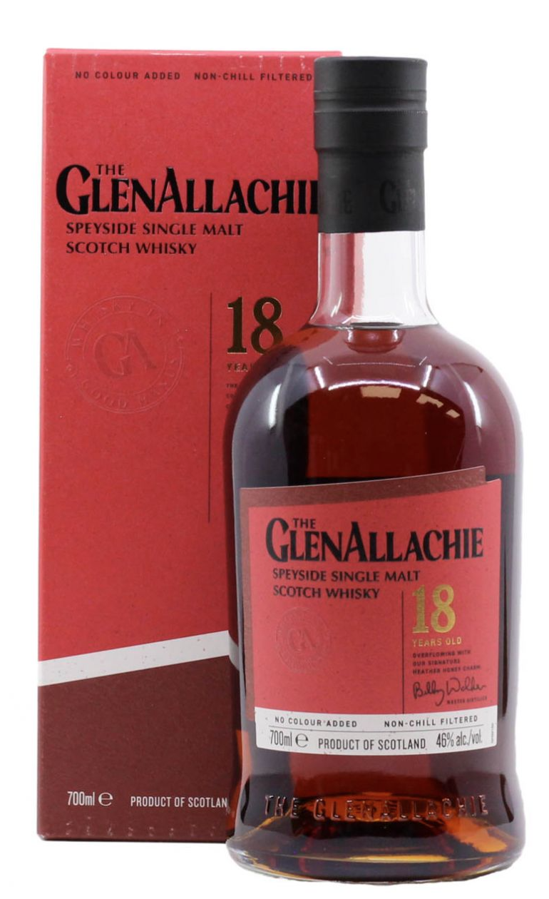 Виски GlenAllachie ГленАллаки 18 лет Single Malt 46% 0,7л