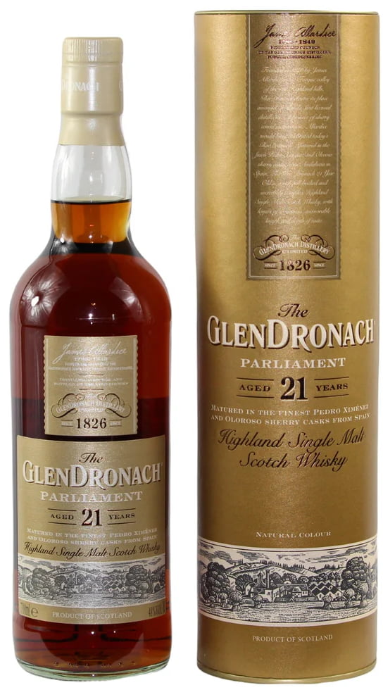 Виски GlenDronach 21 Years 48% в тубусе 0,7л