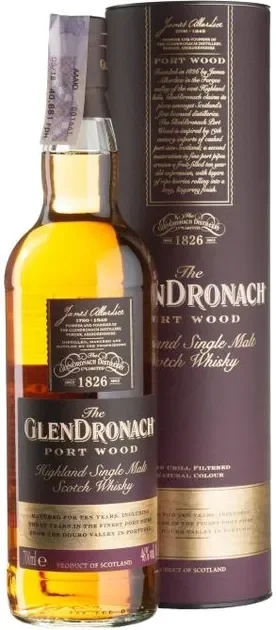 Виски Glendronach Port Wood в тубусе 46% 0,7л