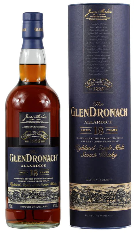 Виски GlenDronach 18 Years 46% в тубусе 0,7л