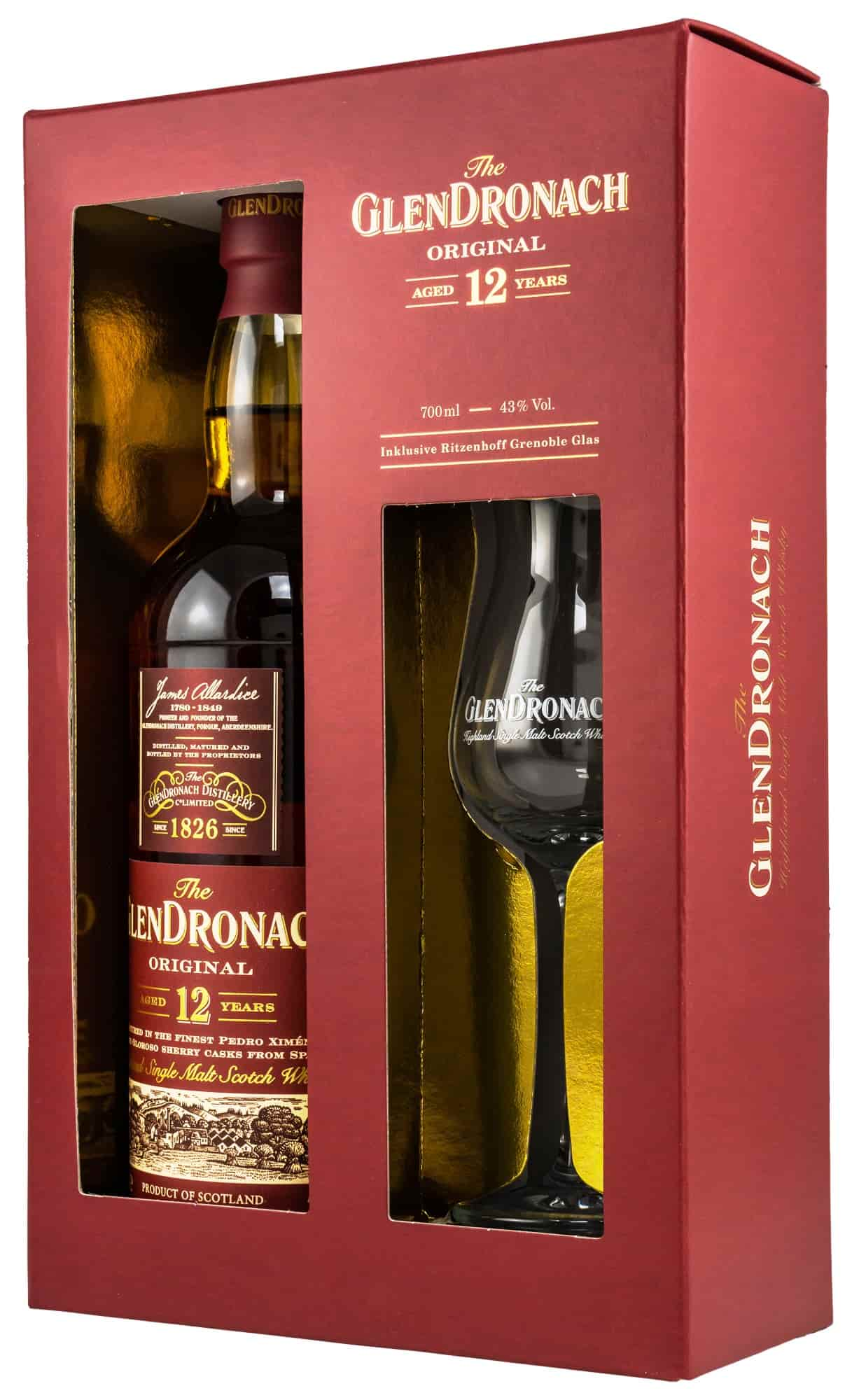 Віскі GlenDronach 12 Years + Glass 0,7л