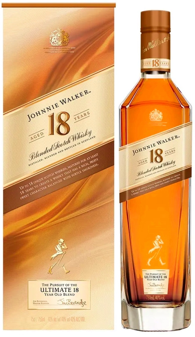 Виски Johnnie Walker 18 Year Old в коробке 0,7л