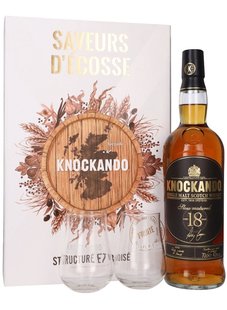 Виски Knockando 18 Years Old + 2 бокала 0,7л