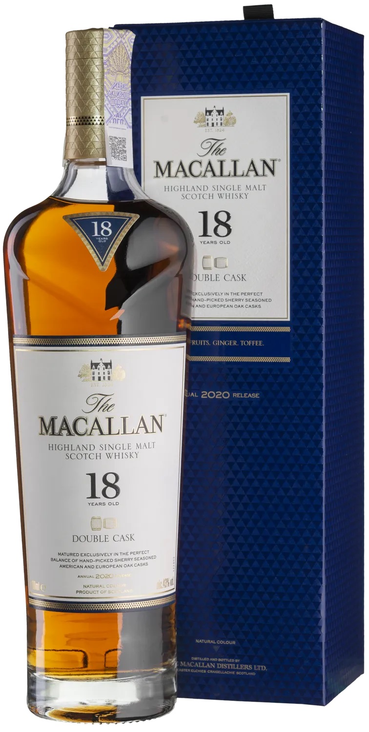 Виски Macallan Double Cask 18 Years Old Макаллан 18 лет 0,7л