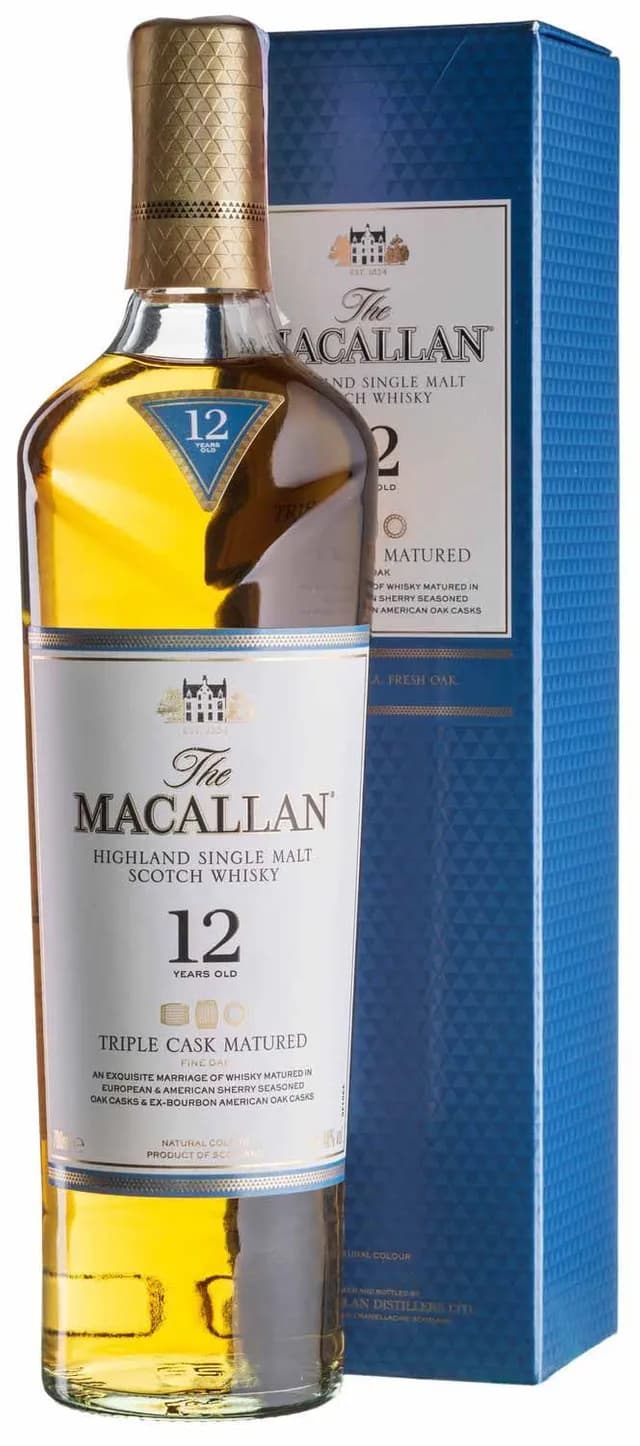 Виски Macallan Triple Cask 12 Years Old Макаллан 12 лет в коробке 0,7л