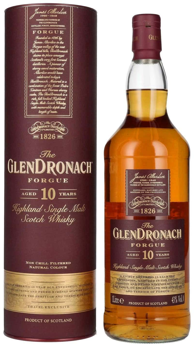 Виски GlenDronach 10 Years Forgue в тубусе 1л