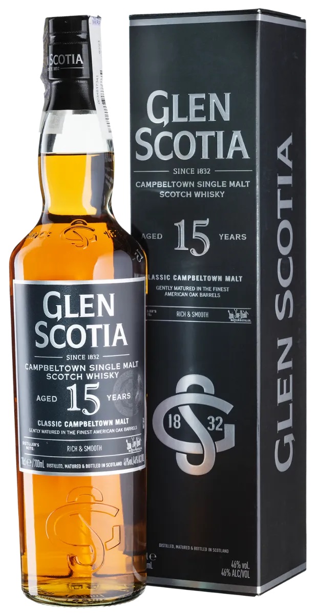 Віскі Glen Scotia 15 Years у коробці 0,7л