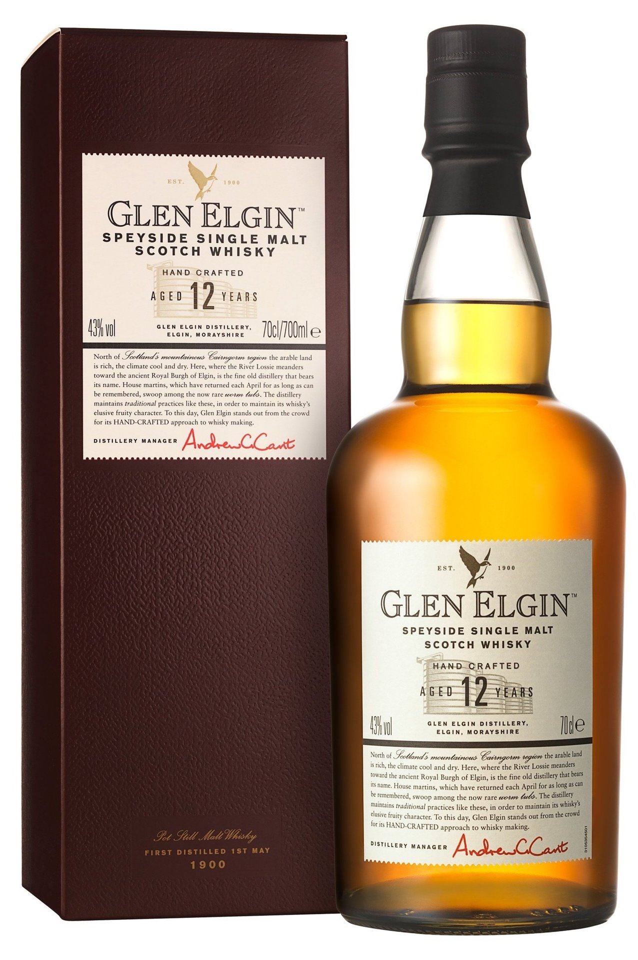 Віскі Glen Elgin 12 Years 43% у коробці 0,7л