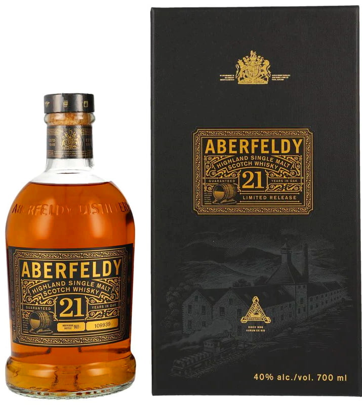 Віскі Aberfeldy 21 Years Old у тубусі 0,7л