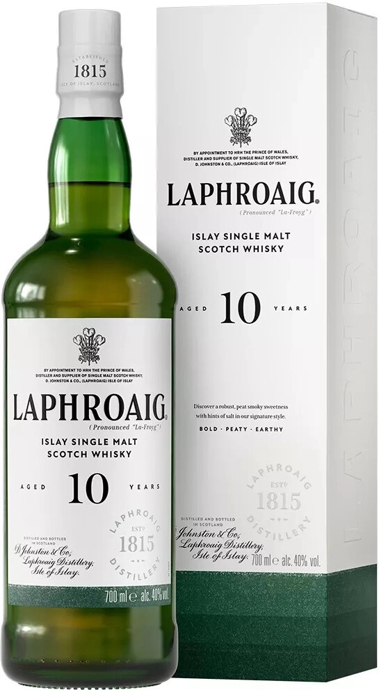 Виски Laphroaig 10 Year Old в коробке 0,7л