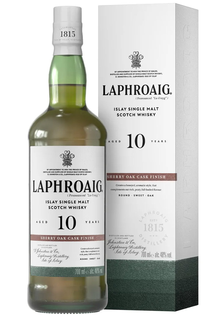 Виски Laphroaig 10 Year Old Sherry Oak Finish в коробке 48% 0,7л