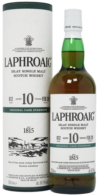 Виски Laphroaig 10 YO 60,1% Original Cask Strength № 12 0,7л