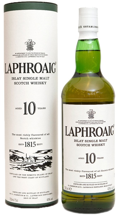 Виски Laphroaig 10 Year Old в коробке 0,7л