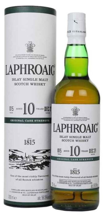 Виски Laphroaig 10 YO 56,5% Original Cask Strength №15 0,7л