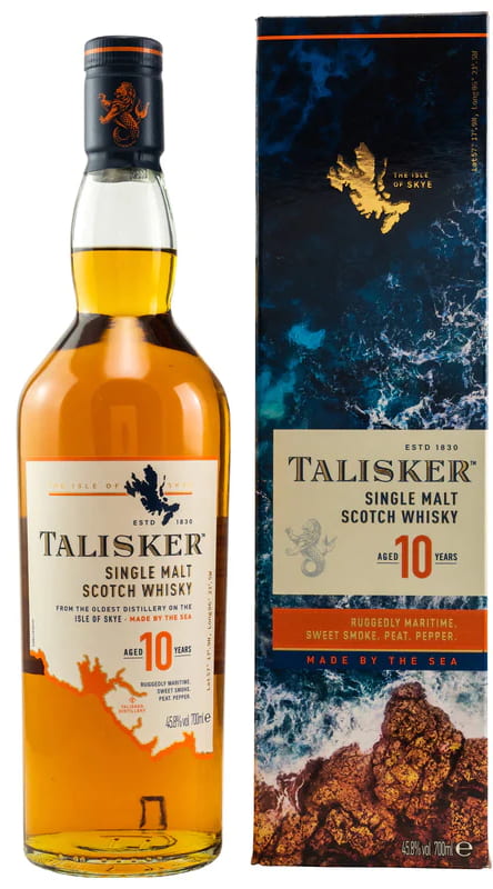 Виски Talisker 10 YO Талискер 10 лет в коробке 0,7л