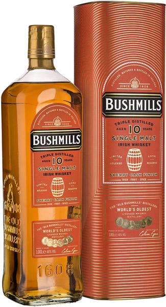 Виски  Bushmills Malt 10 Year Old Бушмилс Молт 10 лет 1л