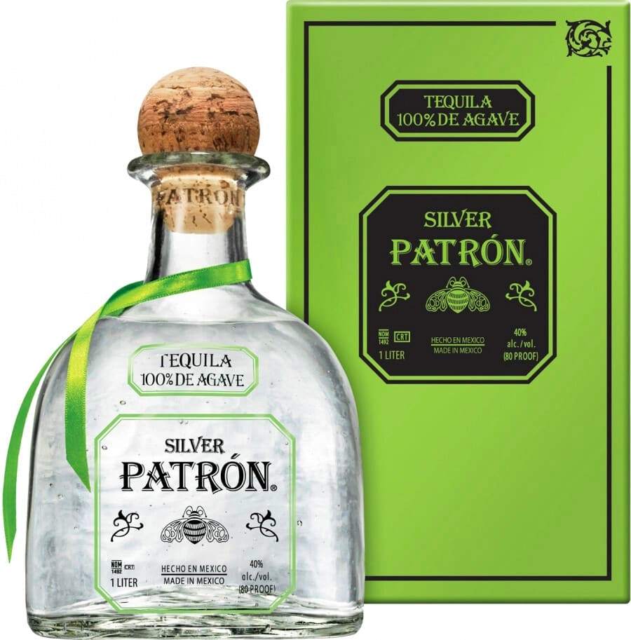 Текила Patron Silver Патрон Сильвер в коробке 1л