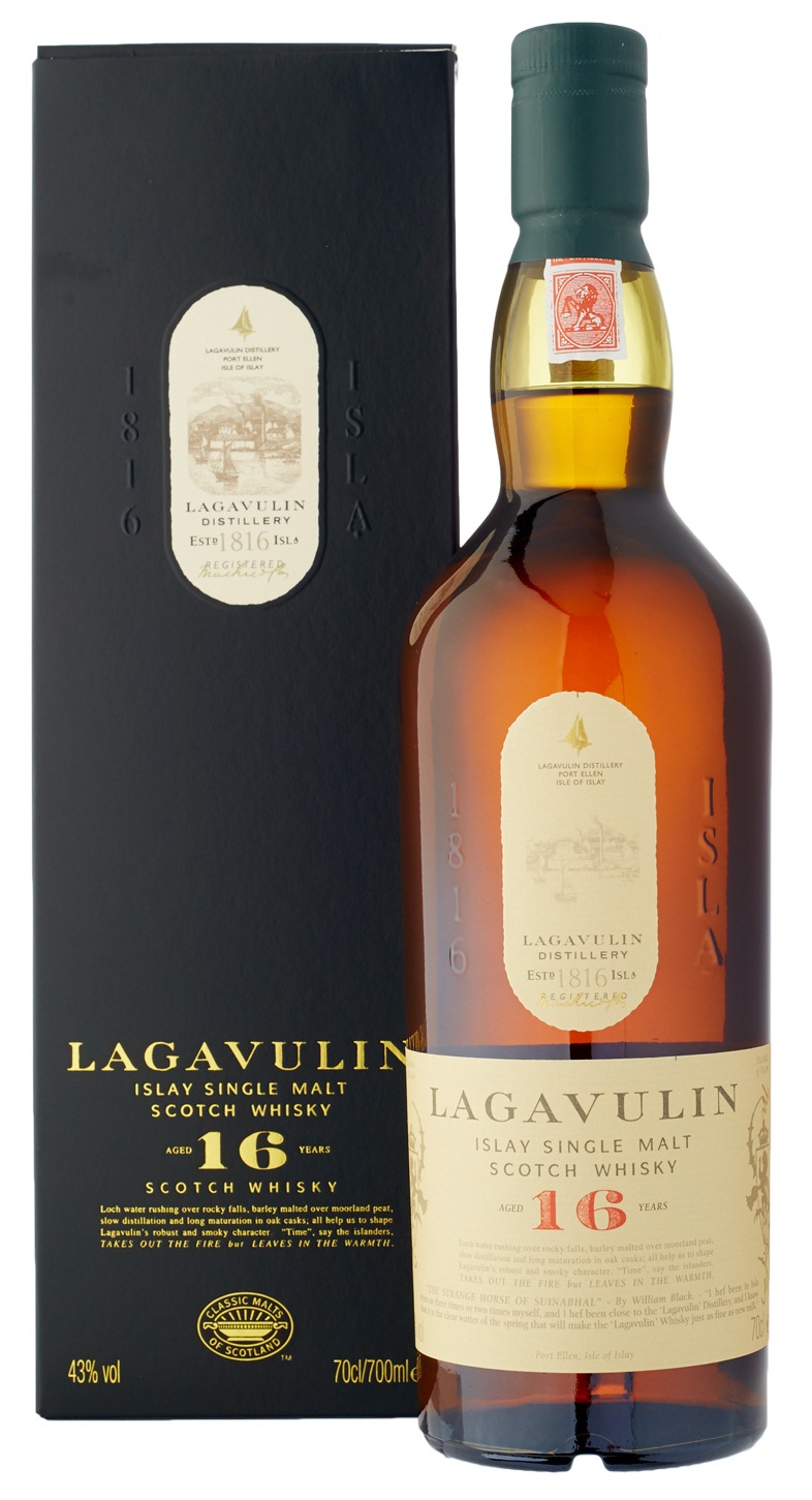 Виски Lagavulin 16 YO Лагавулин 16 лет, в коробке 0,7л