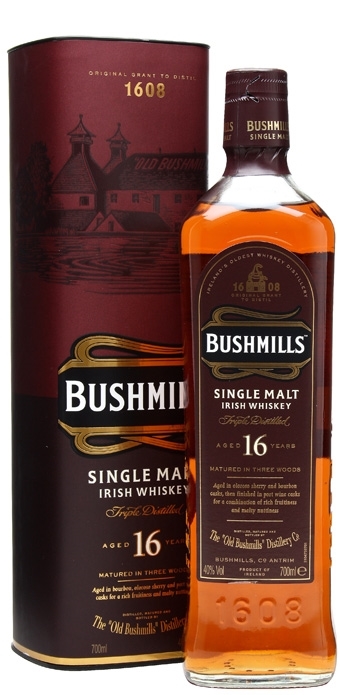 Виски  Bushmills Malt 16 Year Old Бушмилс Молт 16 лет 0,7 л