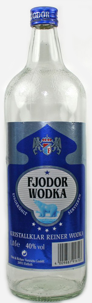 Горілка Fjiodor Vodka Федір 1л